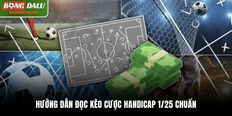 Hướng dẫn đọc kèo cược Handicap 1/25 chuẩn