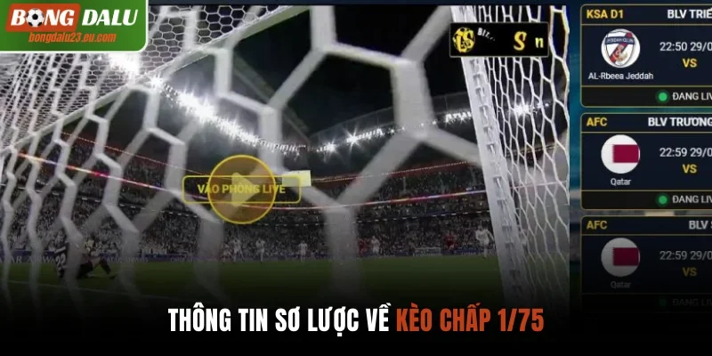 Thông tin sơ lược về kèo chấp 1/75